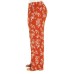  Ladies' Printed Pant, Orange, Small