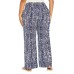  Ladies' Printed Pant, Blue, Medium