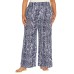  Ladies' Printed Pant, Blue, Large