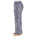  Ladies' Printed Pant, Blue, Large
