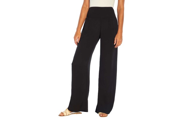  Ladies' Printed Pant, Black, Large