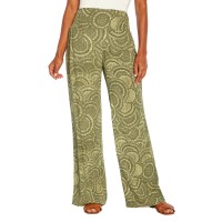 Three Dots Ladies' Printed Pant, Green, XX-Large