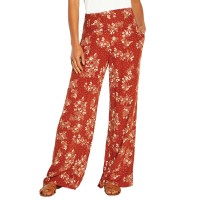 Three Dots Ladies' Printed Pant, Orange, Small