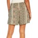  Ladies' Printed Short, Green, X-Small