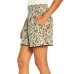  Ladies' Printed Short, Beige, Medium