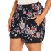  Ladies' Printed Short, Black, XX-Large