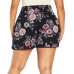  Ladies' Printed Short, Black, XX-Large