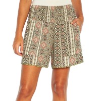 Three Dots Ladies' Printed Short, Green, Medium