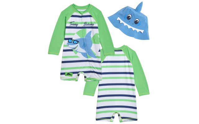  Infant 2-piece Swim Set, Green, 12-18 Months