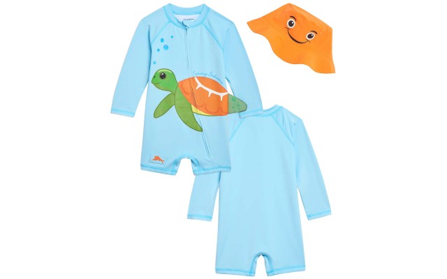  Infant 2-piece Swim Set, Light Blue, 12-18 Months
