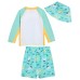  Kids' 3-piece Swim Set, Octopus, One Color, 2T
