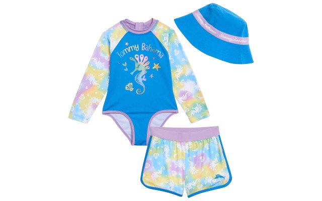  Kids' 3-piece Swim Set, Seahorse, One Color, 2T