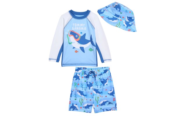  Kids' 3-piece Swim Set, Shark, One Color, 3T