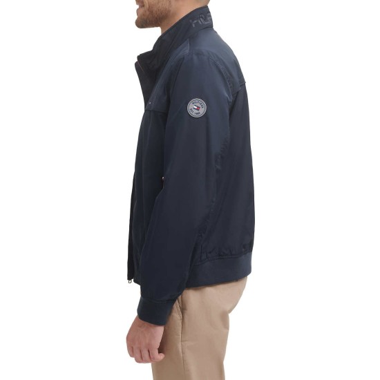  Men’s Golf Bomber Jacket, Blue, Large