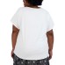  Ladies' V-neck Top, White, Medium