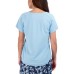  Ladies' V-neck Top, Blue, Medium