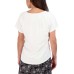  Ladies' V-neck Top, White, Large