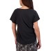  Ladies' V-neck Top, Black, X-Small