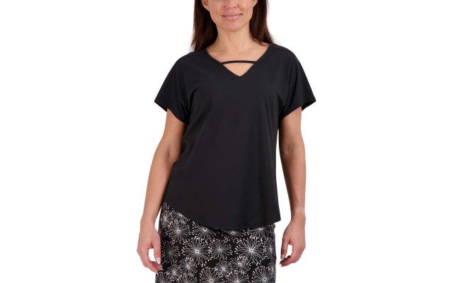  Ladies' V-neck Top, Black, X-Large