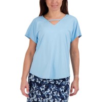 Tranquility by Colorado Clothing Ladies' V-neck Top, Blue, X-Large