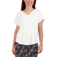 Tranquility by Colorado Clothing Ladies' V-neck Top, White, Medium