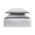  King Hotel Border Comforter Sets, White/Gray, King
