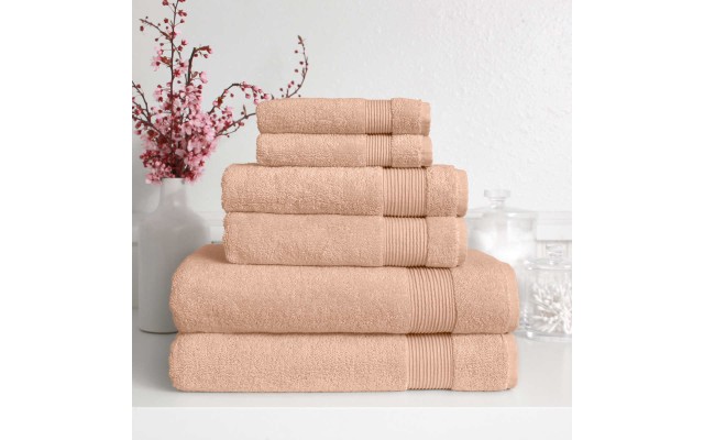 Turkish Towels Signature Collection 6-piece Bath Towel Set, Dark Gray