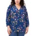 Two by  Ladies' V-Neck Top, Teal, XX-Large
