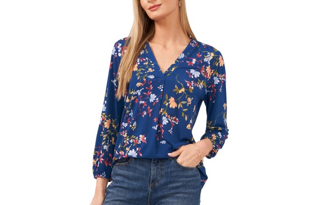 Two by  Ladies' V-Neck Top, Teal, Medium
