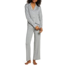 UGG Women’s Lenon Star Print Jersey Knit Pajama Set, Grey,  Medium
