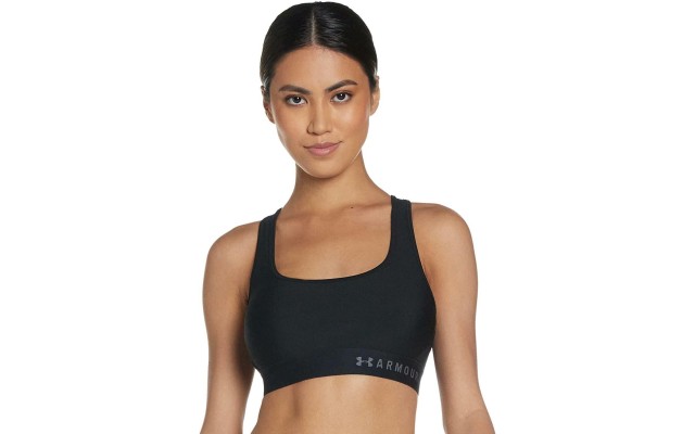  Women’s Armour Crossback Medium Impact Sports Bra, Black, XX-Large
