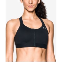 Under Armour Women’s Eclipse High Impact Front Zip Sports Bra , Black, 34B