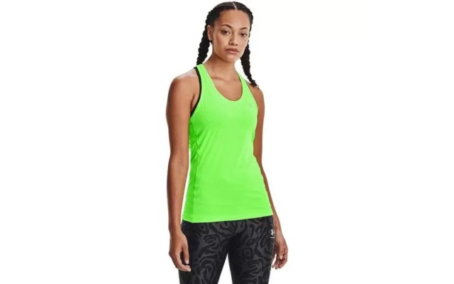  Women’s Fitted Racerback Tank Top, Green, X-Large