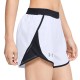  Women’s Fly By 2.0 Running Shorts, White/Black, Large