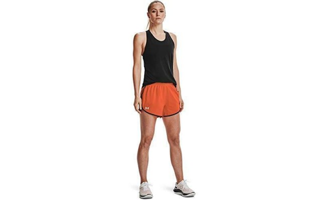  Women’s Fly By 2.0 Running Shorts , Blaze Orange, Small