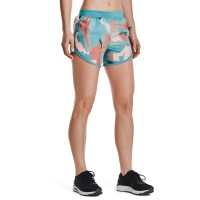 Under Armour Women’s Fly By Printed Shorts, Blue, XX-Large
