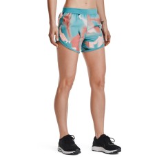 Under Armour Women’s Fly By Printed Shorts, Blue, XX-Large