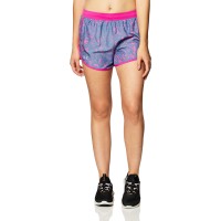 Under Armour Women’s Fly By Printed Shorts, Purple, X-Large