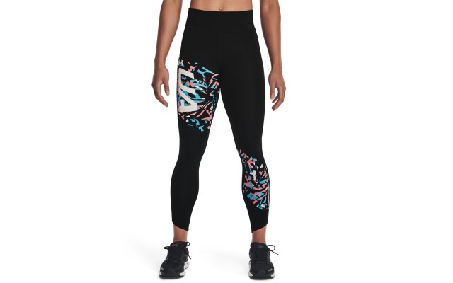  Womens Fly Fast Floral-Print Leggings, Black, Medium