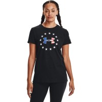 Under Armour Women’s Freedom Logo T-Shirt, Black, Large