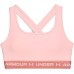  Women’s HeatGear Medium Impact Sports Bra, Pink, X-Large