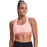 Under Armour Women’s HeatGear Medium Impact Sports Bra, Pink, X-Large