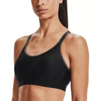 Under Armour Women’s Infinity Printed Medium Impact Sports Bra, Black, X-Large