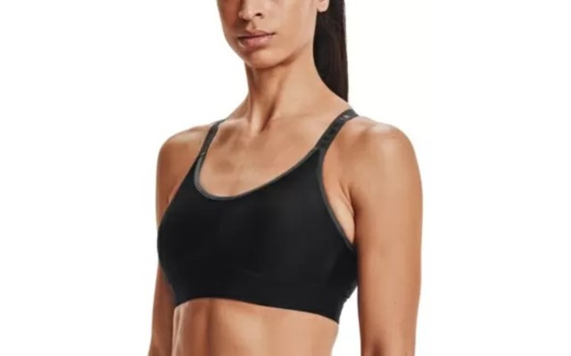  Women’s Infinity Printed Medium Impact Sports Bra, Black, X-Large