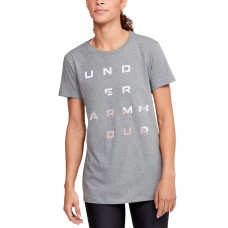 Under Armour Women’s Logo T-Shirt, Grey, Small