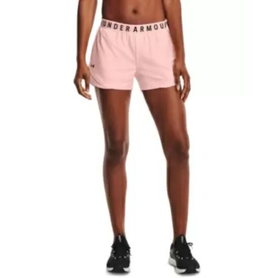  Womens Logo Waistband Play Up Shorts, Pink, X-Large