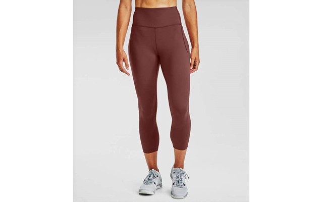  Women’s Meridian Crop Leggings, Cinna Red, Small