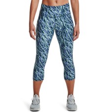 Under Armour Women’s Printed Cropped Leggings, Blue, X-Small