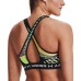  Women’s Printed Cross-Back Medium Impact Sports Bra, Black, X-Large