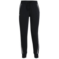 Under Armour Women’s Rival Terry Taped Full Length Pants, Black, Medium